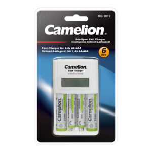 CAMELION Caricatore rapido BC-1012 con batterie ricaricabili 2x AA2300AR/2x AAA 800AR