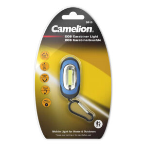 CAMELION S815-DB - Torcia COB con moschettone / dotata di robusto moschettone