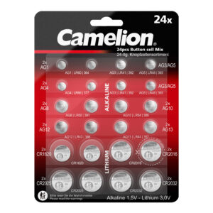 CAMELION AG Set di batterie alcaline + CR al litio a bottone, 24 pezzi