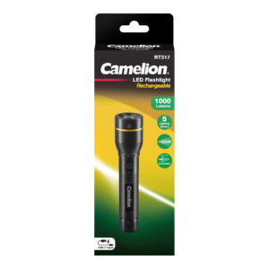 CAMELION RT317-CBH - Torcia ricaricabile da 10 W, colore nero
