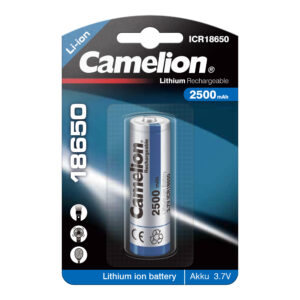 CAMELION ICR18650F-25 Button Top / 3,7 V / 2500 mAh / BP1